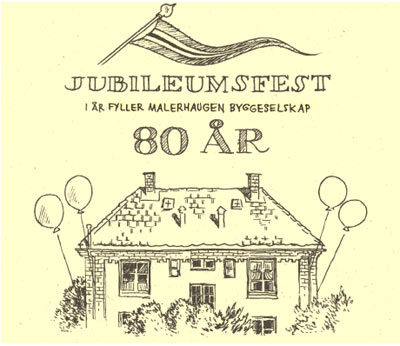 Malerhaugen Byggeselskap er 80 år i 2003. TEGNING: Lars Fiske