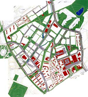 Hovedstrukturer for Ensjøbyen